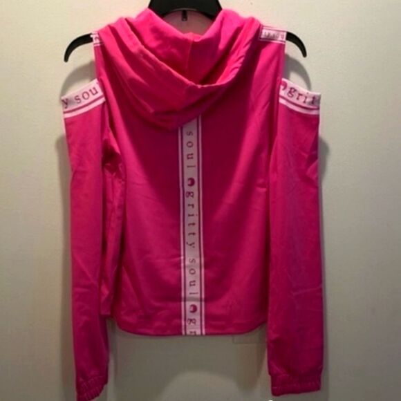 GRITTY SOUL Pretty In Pink Open Shoulder Tracksuit - Picture 5 of 11